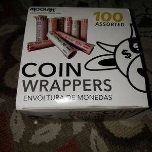 100 Assorted Coin Wrappers (1/5/10/25) Brand New - BUY ONE ITEM, CHOOSE ONE FREE